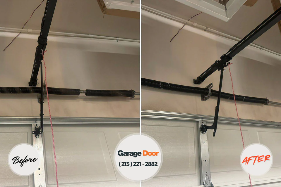 Before and after: garage door repair Elizabethtown, KY